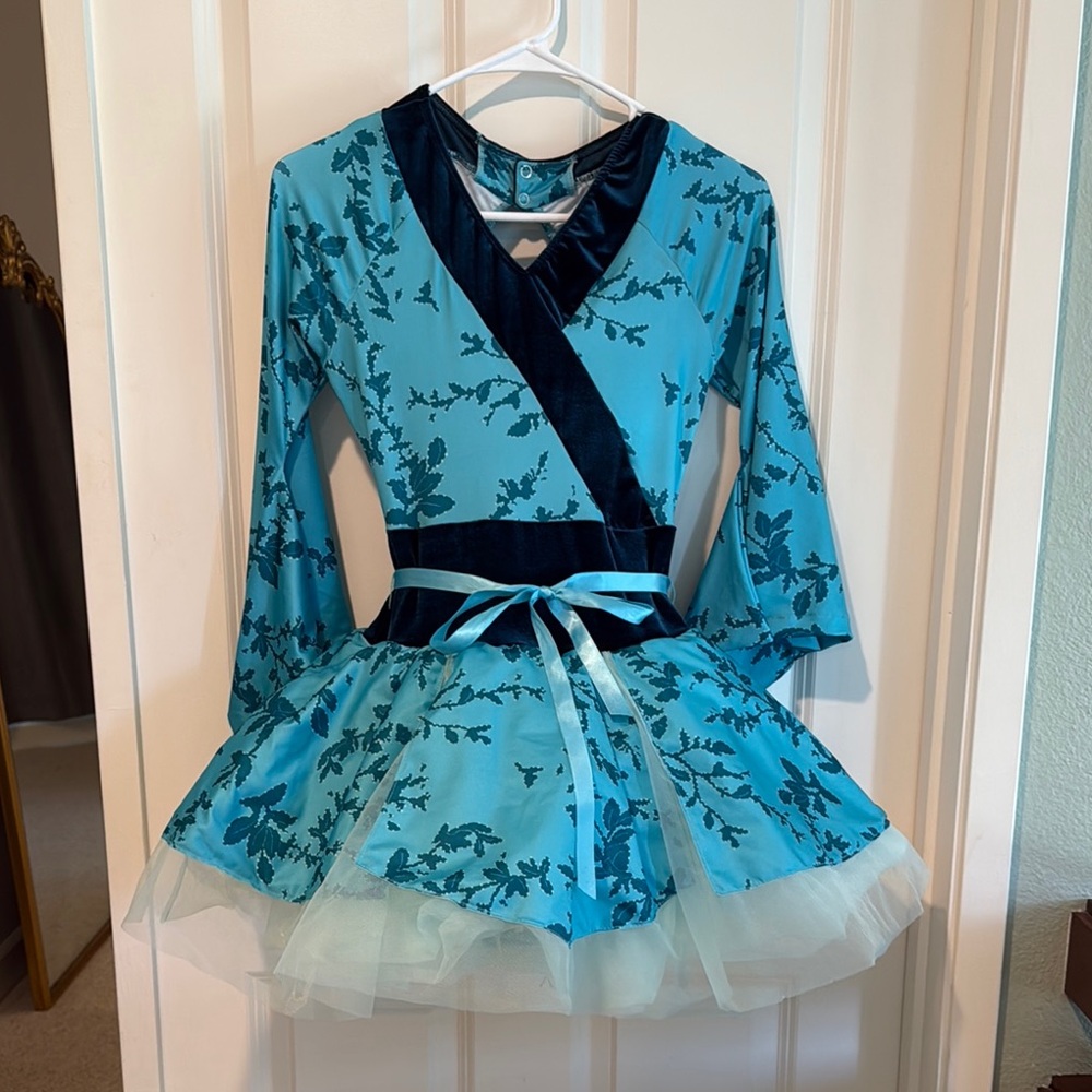 Blue Floral Kids Costume